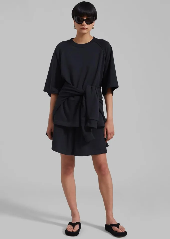 Clothing WomenMen The Frankie Shop Newton Sweat Tee 8211 Black