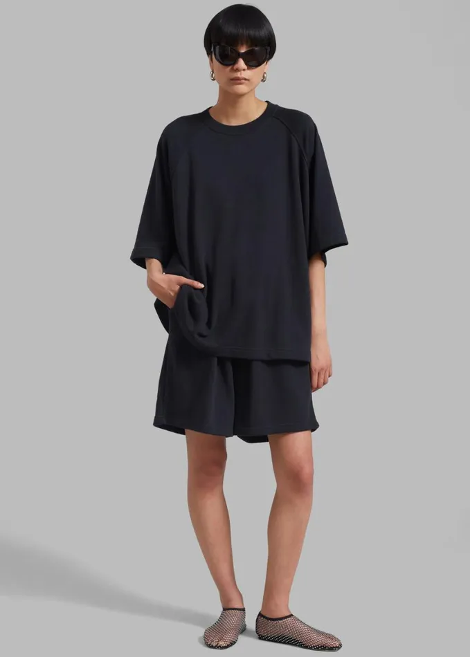 Clothing WomenMen The Frankie Shop Newton Sweat Tee 8211 Black