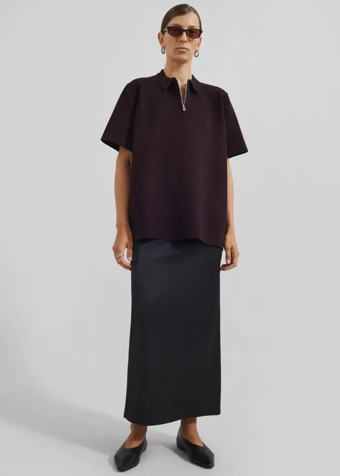 Clothing Women The Frankie Shop Adriana Midi Skirt 8211 Black
