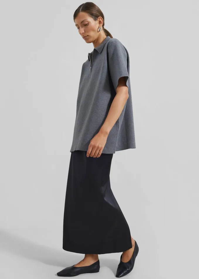 Clothing Women The Frankie Shop Adriana Midi Skirt 8211 Black