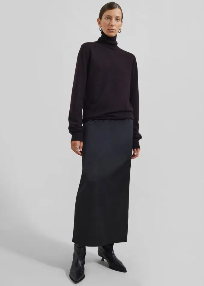 Clothing Women The Frankie Shop Adriana Midi Skirt 8211 Black
