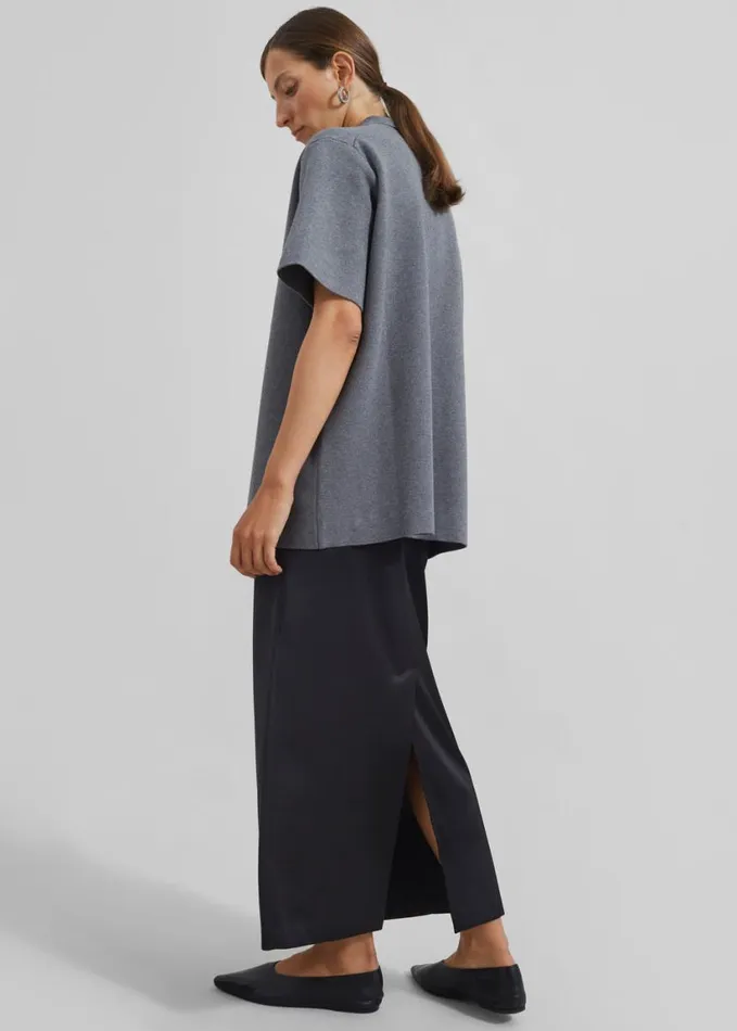Clothing Women The Frankie Shop Adriana Midi Skirt 8211 Black