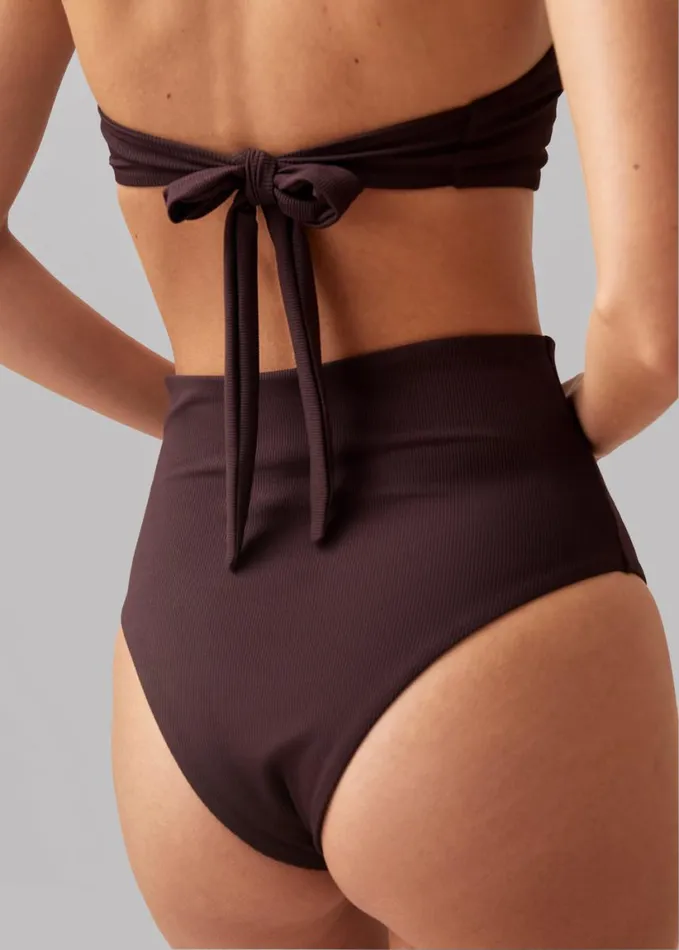 Clothing Women The Frankie Shop Alohas Costa Bikini Bottom 8211 Brown