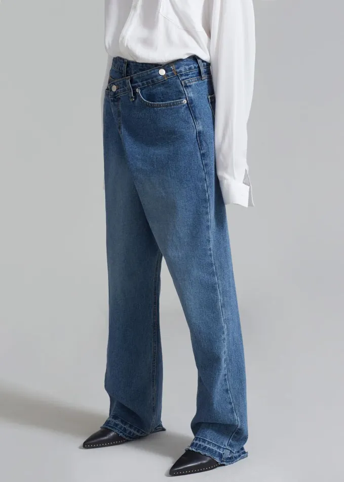 Clothing Women The Frankie Shop Andrea Denim Pants 8211 Medium Wash