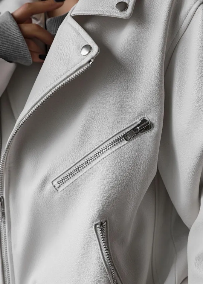 Clothing Women The Frankie Shop Aria Faux Leather Jacket 8211 White