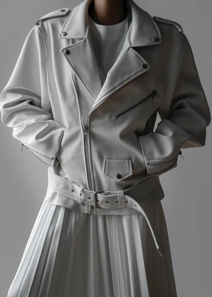 Clothing Women The Frankie Shop Aria Faux Leather Jacket 8211 White