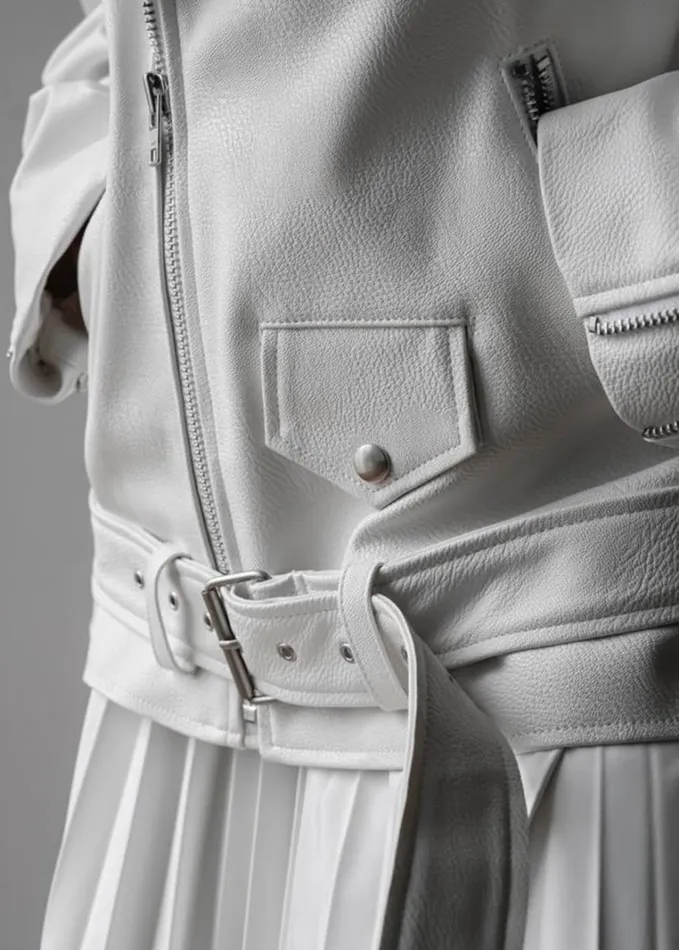 Clothing Women The Frankie Shop Aria Faux Leather Jacket 8211 White