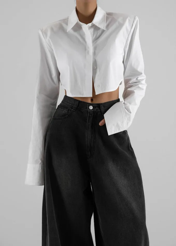 Clothing Women The Frankie Shop Ashford Wide Leg Jeans 8211 Black Wash