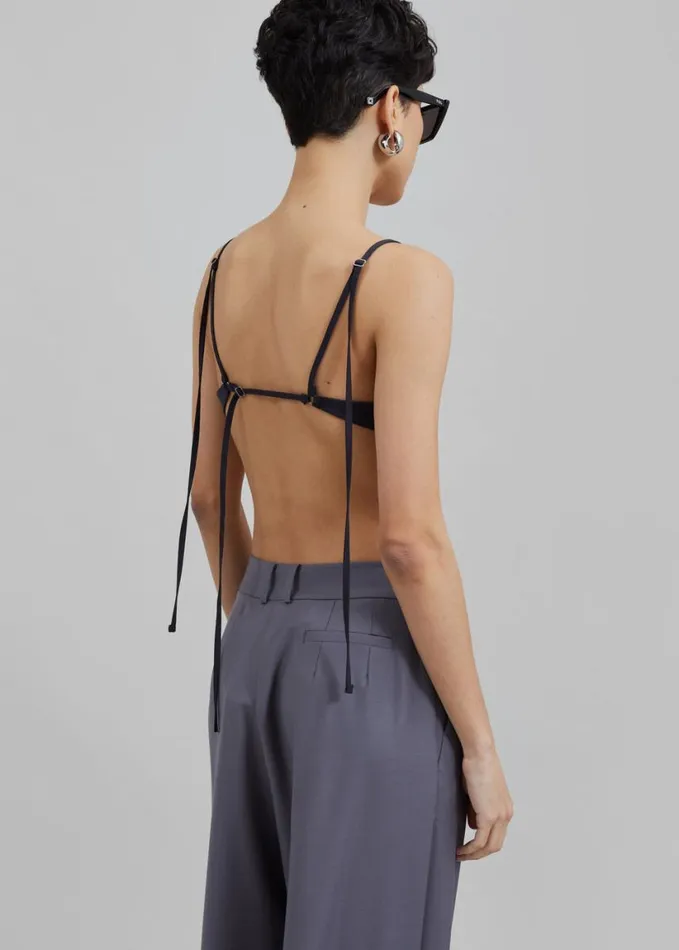 Clothing Women The Frankie Shop Auden Bustier Top 8211 Charcoal