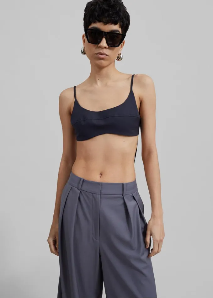 Clothing Women The Frankie Shop Auden Bustier Top 8211 Charcoal
