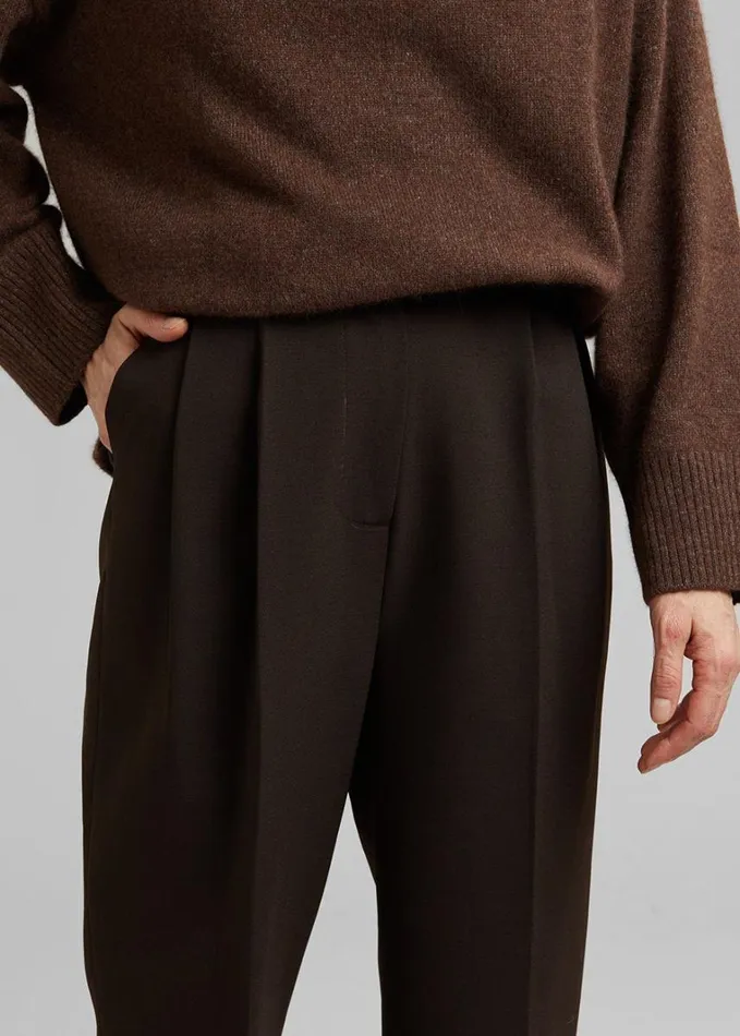 Clothing Women The Frankie Shop Bea Suit Pants 8211 Dark Espresso