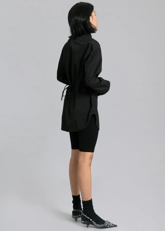 Clothing Women The Frankie Shop Bec Padded Shirt 8211 Black