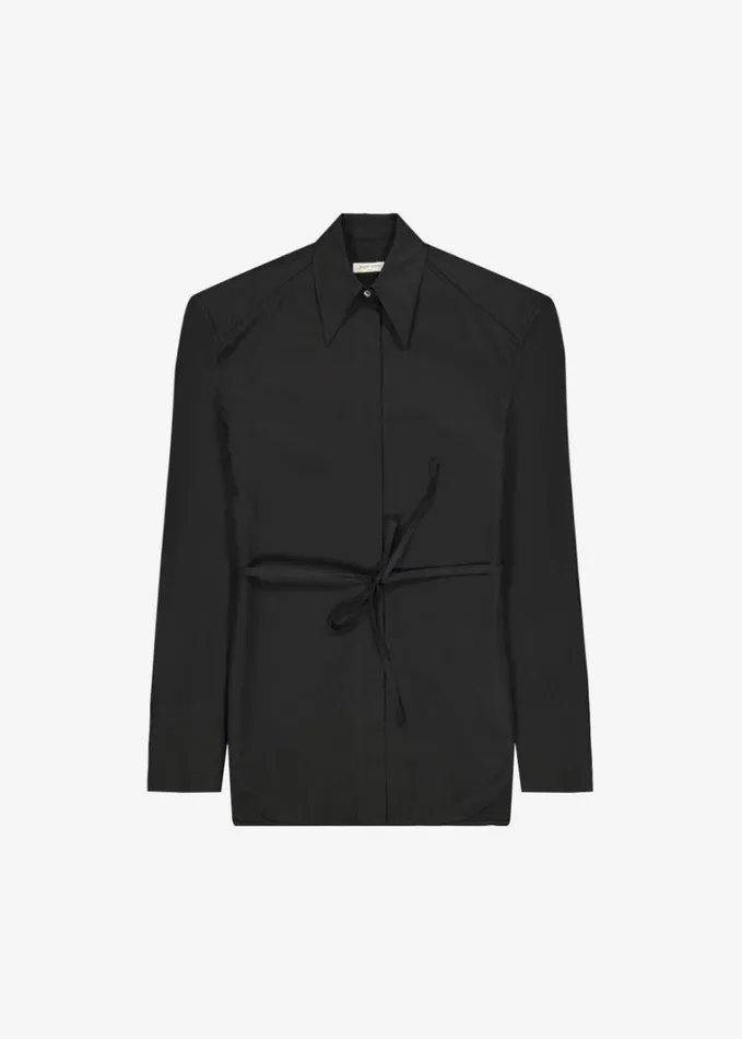 Clothing Women The Frankie Shop Bec Padded Shirt 8211 Black
