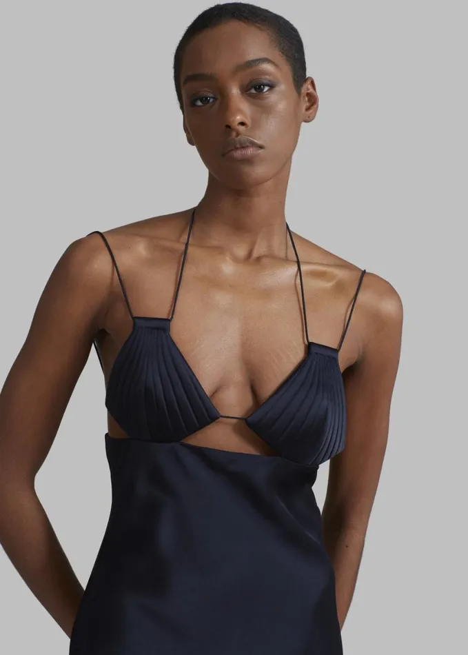 Clothing Women The Frankie Shop Bevza Mermaid Mini Dress 8211 Dark Ink Navy
