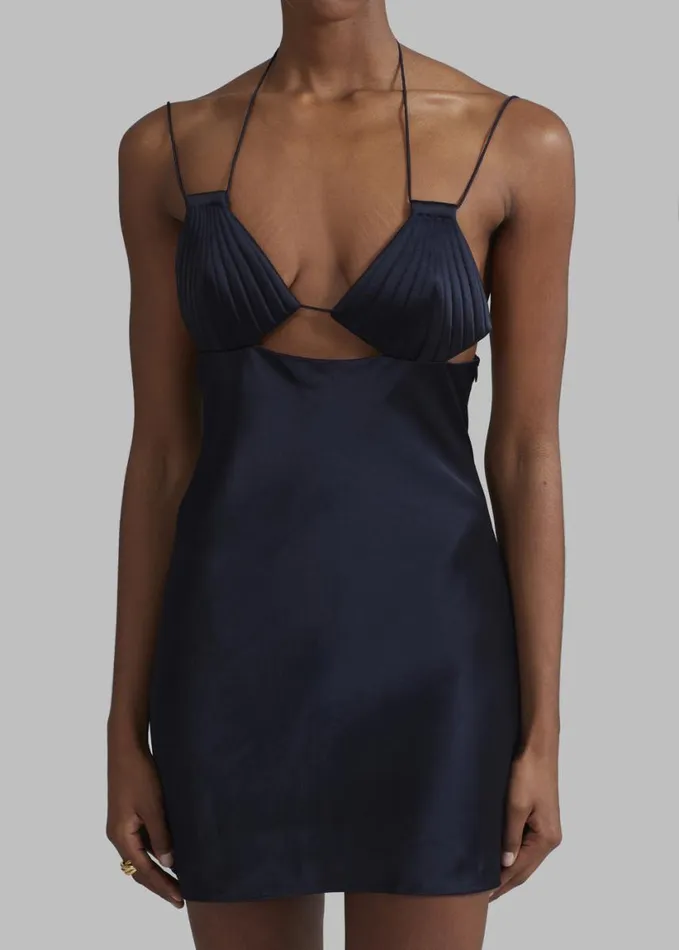 Clothing Women The Frankie Shop Bevza Mermaid Mini Dress 8211 Dark Ink Navy