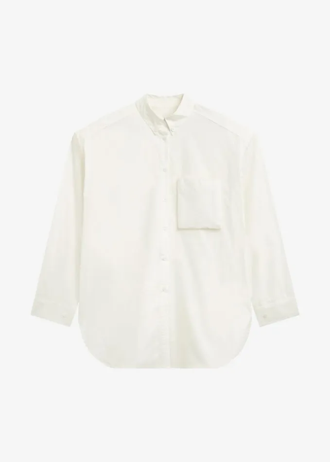 Clothing Women The Frankie Shop Brenna Padded Button Up Shirt 8211 Yellow