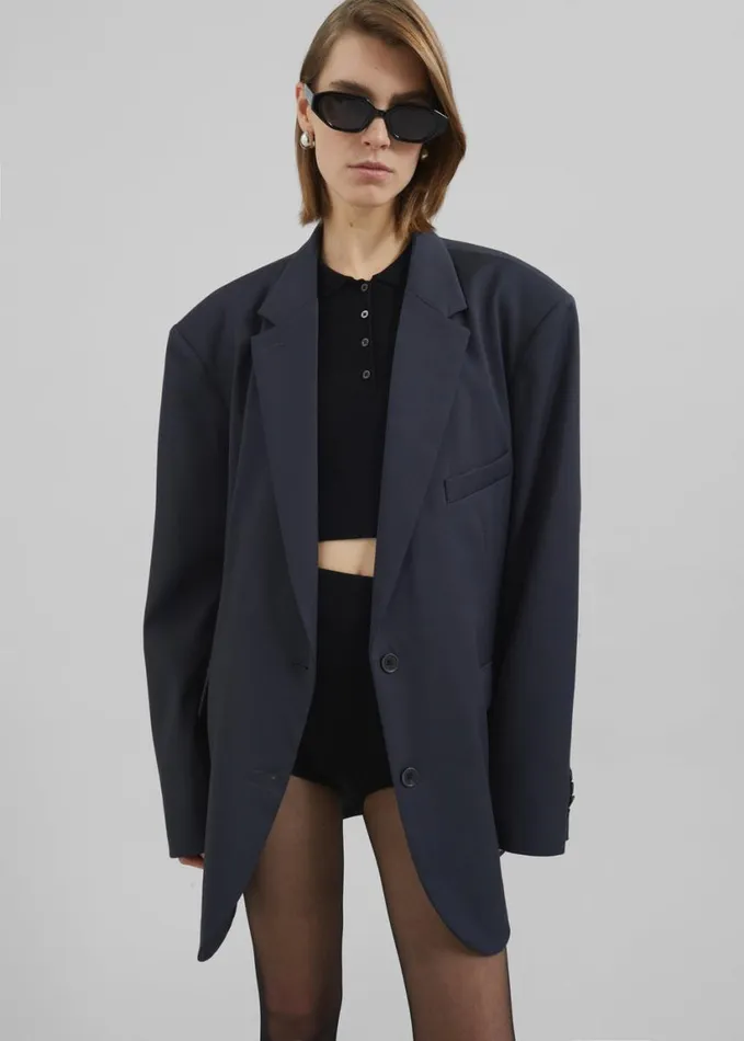 Clothing Women The Frankie Shop Brera Blazer 8211 Navy