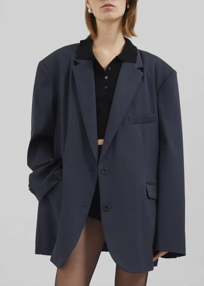 Clothing Women The Frankie Shop Brera Blazer 8211 Navy