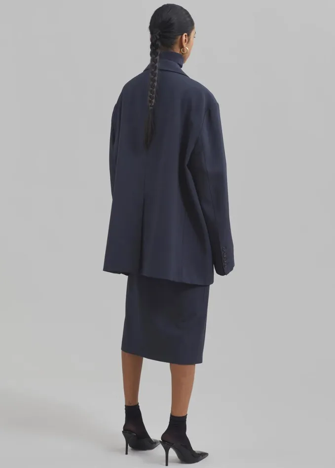 Clothing Women The Frankie Shop Brooklyn Blazer 8211 Navy