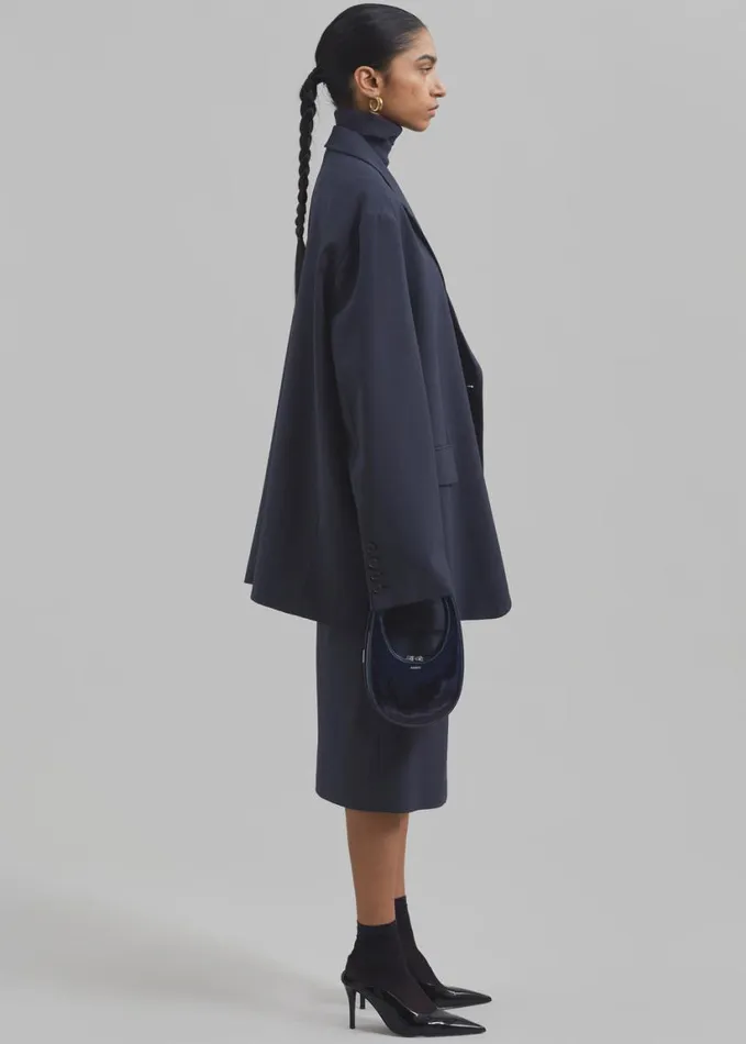 Clothing Women The Frankie Shop Brooklyn Blazer 8211 Navy