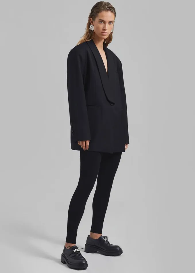 Clothing Women The Frankie Shop Cara Knit Leggings 8211 Black