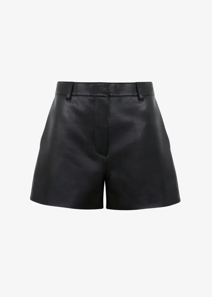 Clothing Women The Frankie Shop Cassie Faux Leather Mini Shorts 8211 Black