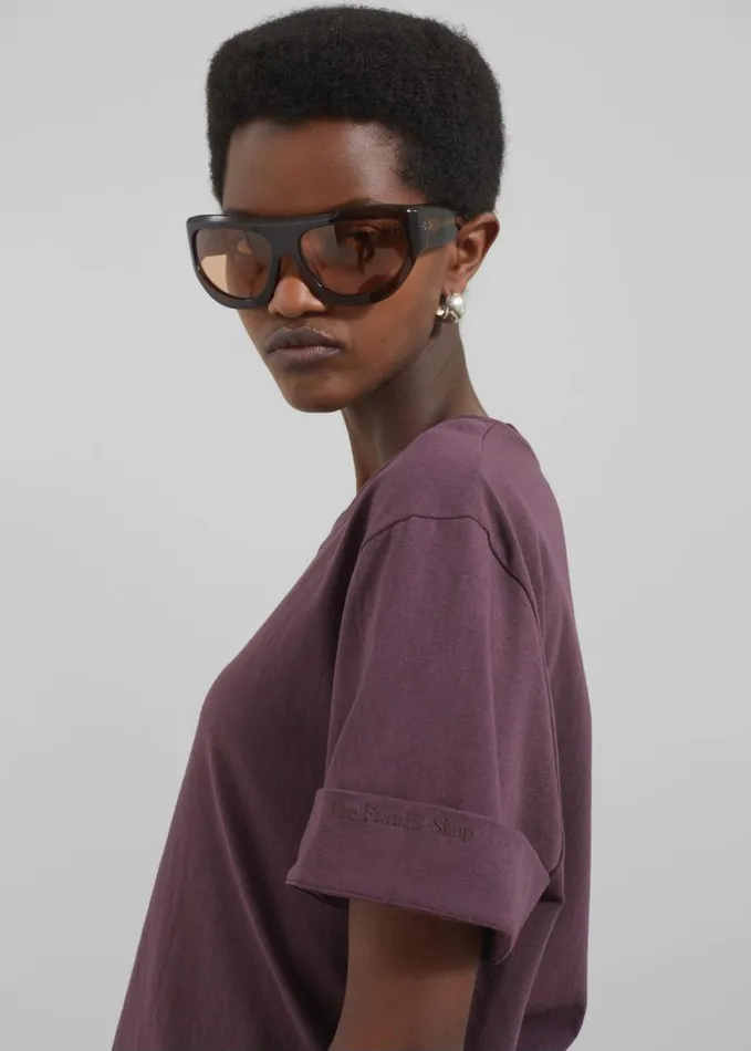 Clothing Women The Frankie Shop Cece TShirt 8211 Burgundy