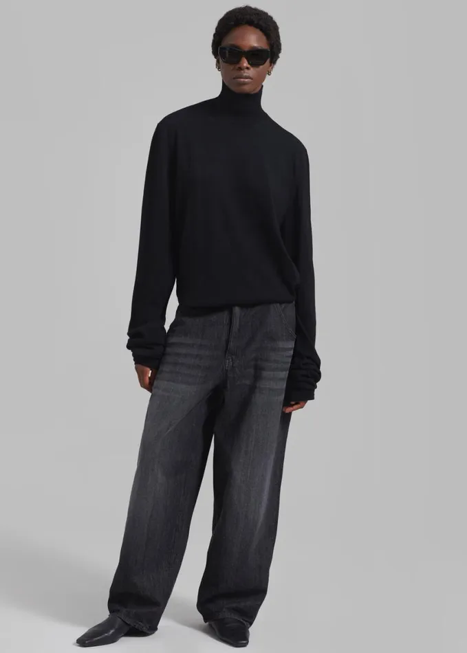 Clothing Women The Frankie Shop Charleston Oversized Jeans 8211 Grey