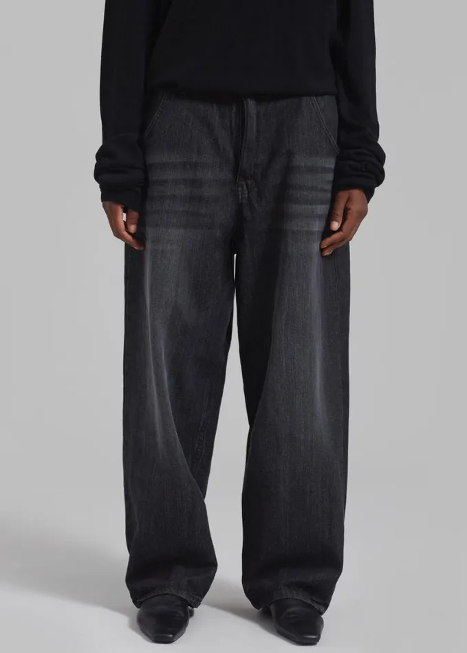 Clothing Women The Frankie Shop Charleston Oversized Jeans 8211 Grey