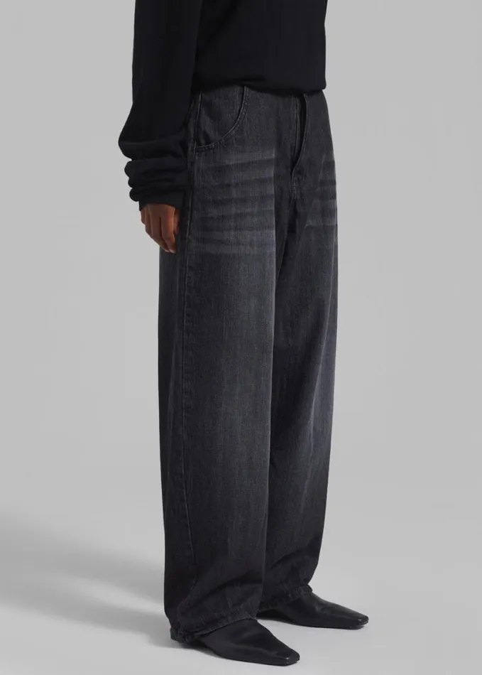 Clothing Women The Frankie Shop Charleston Oversized Jeans 8211 Grey