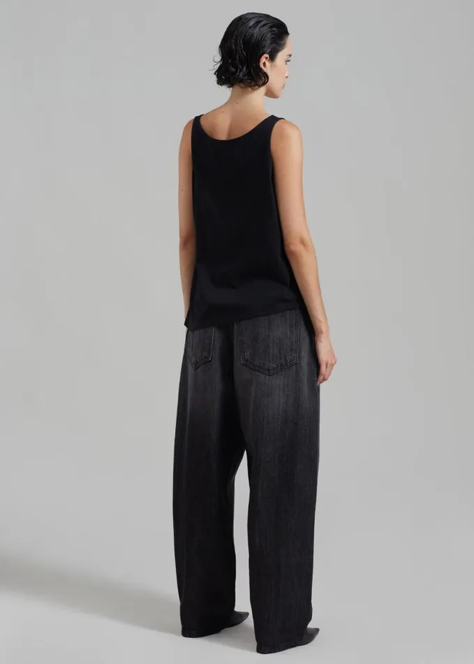Clothing Women The Frankie Shop Charleston Oversized Jeans 8211 Grey