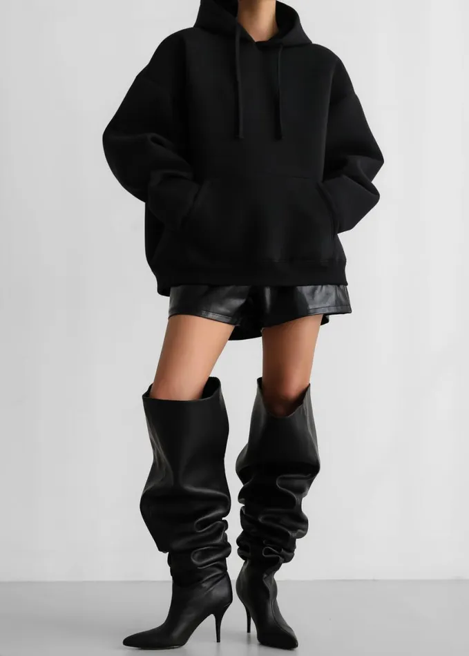 Clothing Women The Frankie Shop Easton Oversized Hoodie 8211 Black