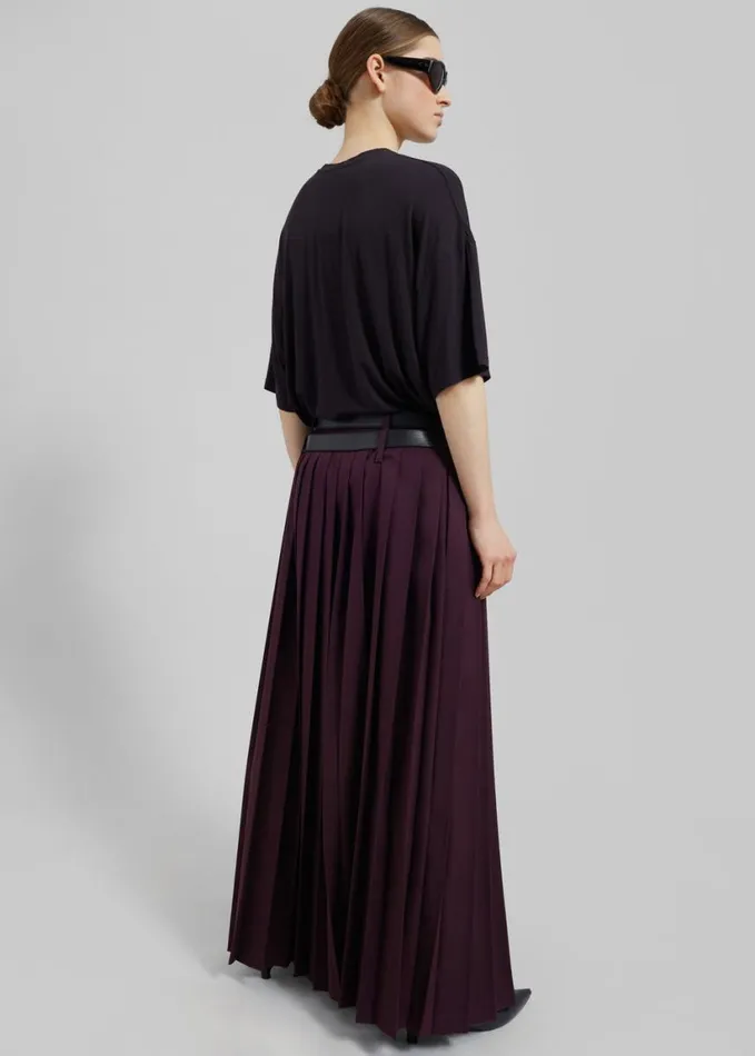 Clothing Women The Frankie Shop Ella Boxy Tee 8211 Dark Plum