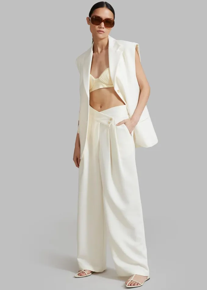 Clothing Women The Frankie Shop Eloise Trousers 8211 Cream