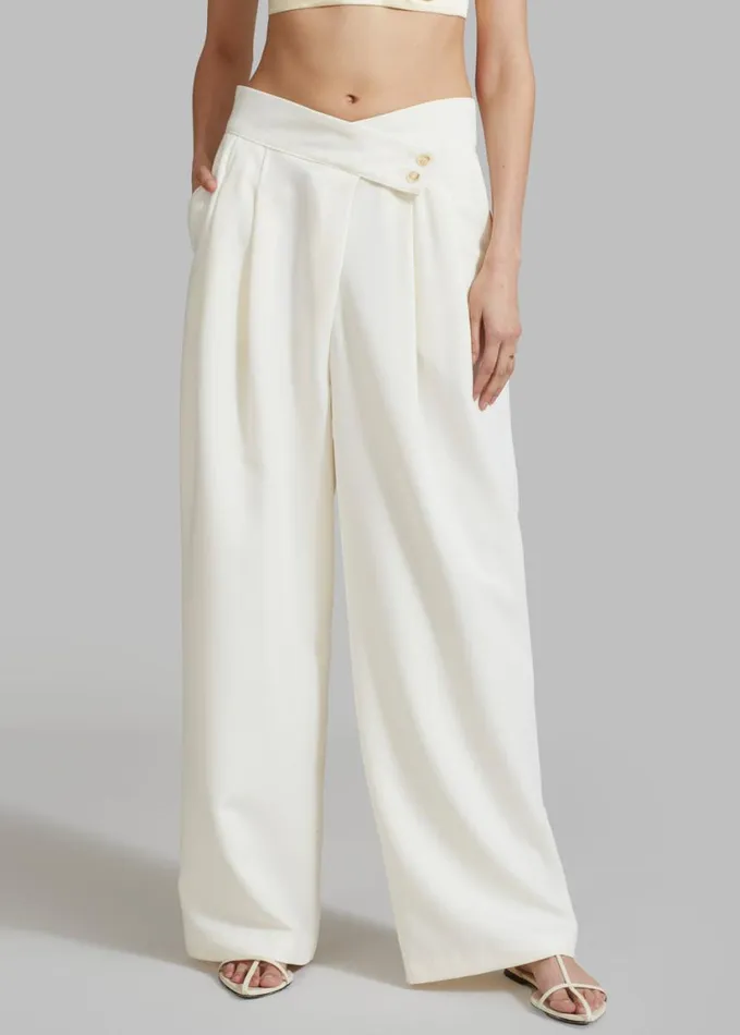 Clothing Women The Frankie Shop Eloise Trousers 8211 Cream