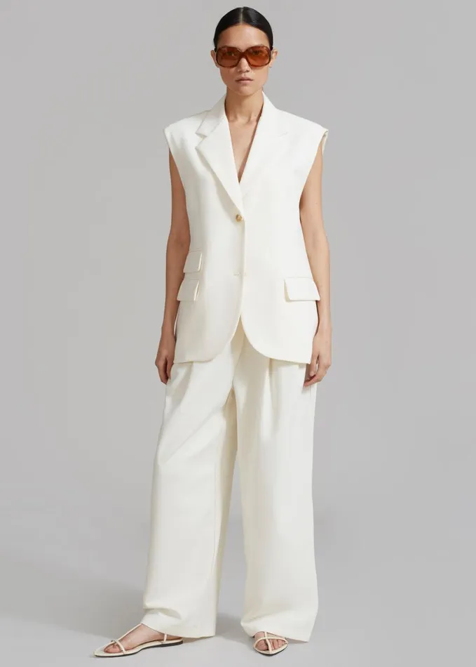 Clothing Women The Frankie Shop Eloise Trousers 8211 Cream