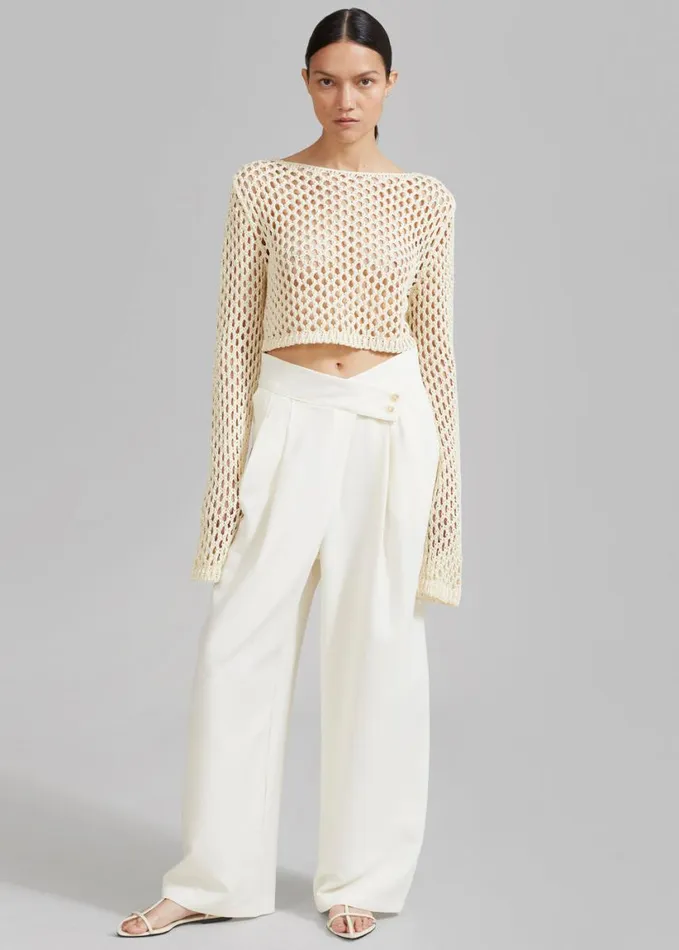 Clothing Women The Frankie Shop Eloise Trousers 8211 Cream