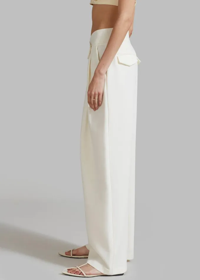 Clothing Women The Frankie Shop Eloise Trousers 8211 Cream