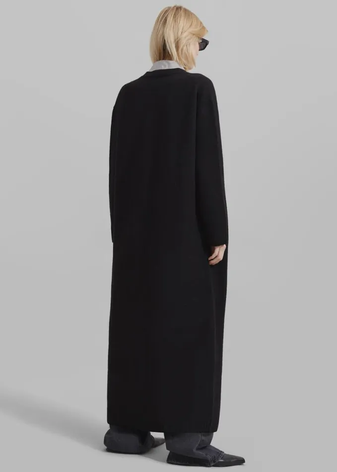 Clothing Women The Frankie Shop Emi Long Knit Cardigan 8211 Black