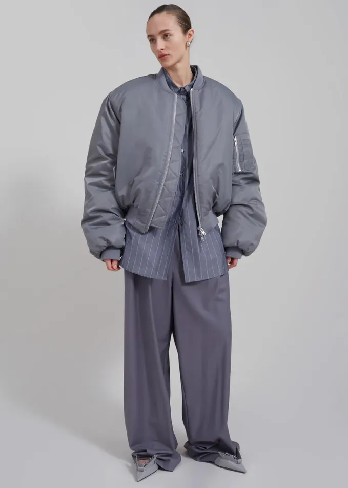 Clothing Women The Frankie Shop Erina Padded Bomber 8211 Grey