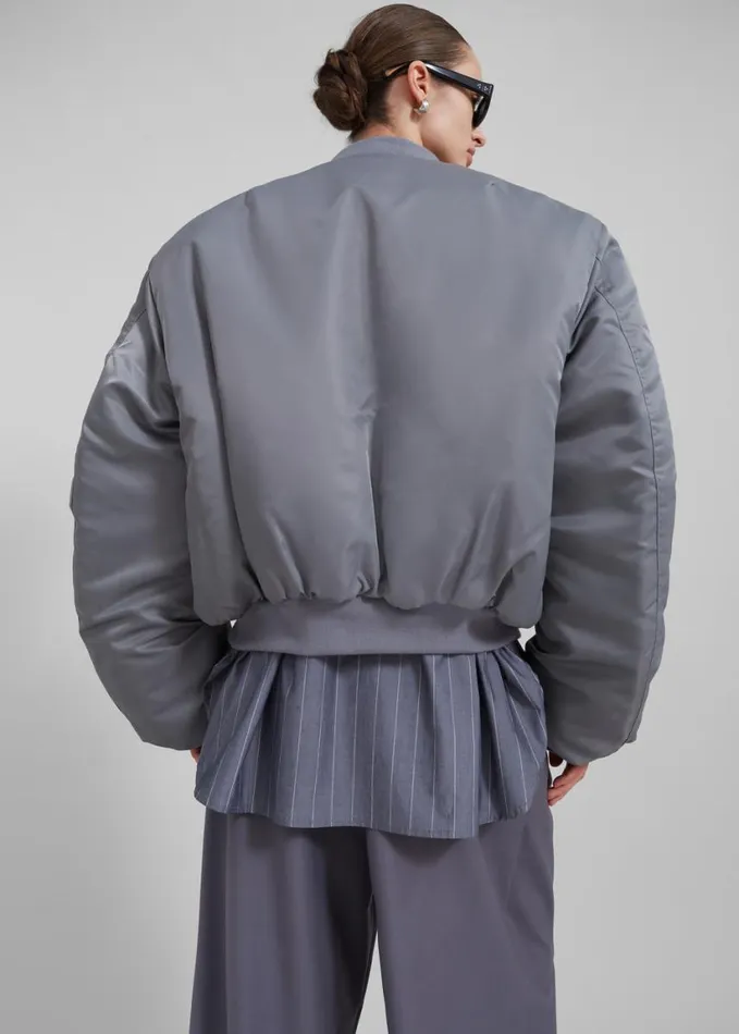 Clothing Women The Frankie Shop Erina Padded Bomber 8211 Grey