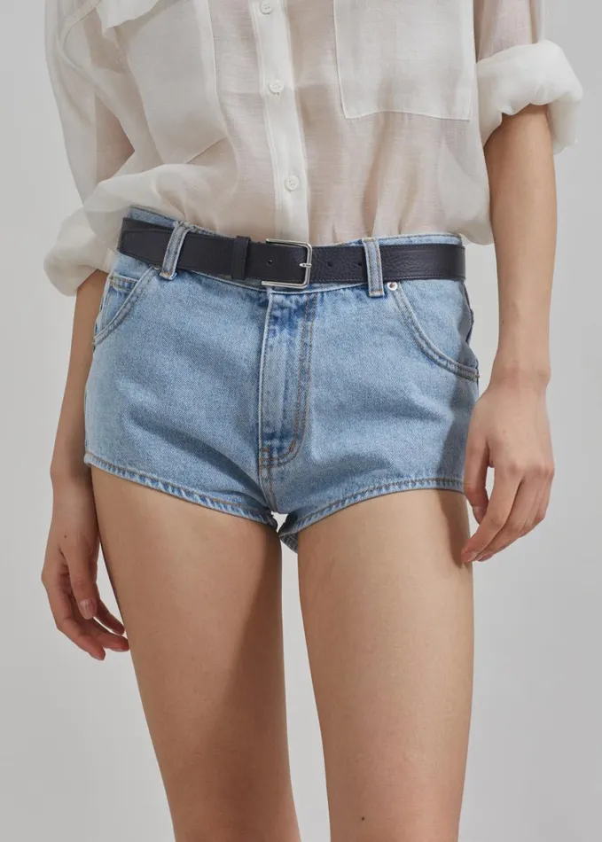 Clothing Women The Frankie Shop Erinne Denim Hot Pants 8211 Worn Wash