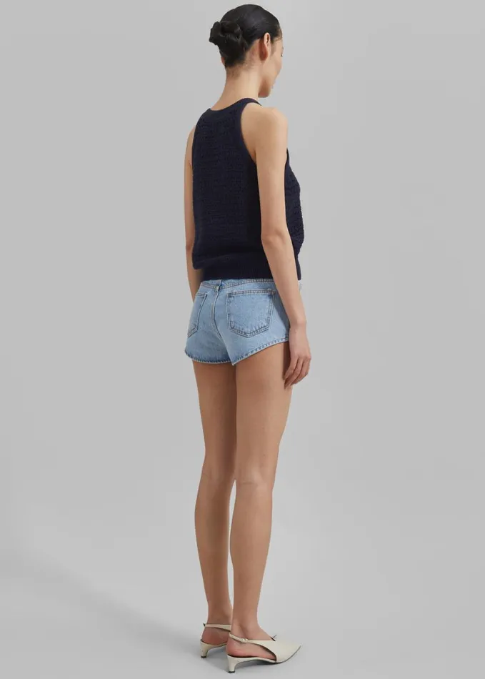 Clothing Women The Frankie Shop Erinne Denim Hot Pants 8211 Worn Wash