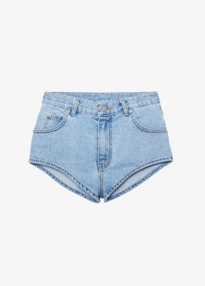 Clothing Women The Frankie Shop Erinne Denim Hot Pants 8211 Worn Wash