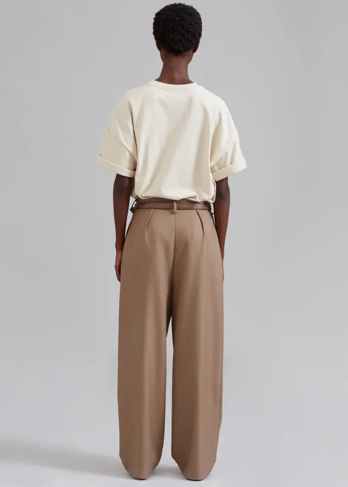 Clothing Women The Frankie Shop Faro Boxy Tee 8211 Beige