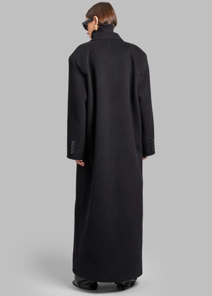 Clothing Women The Frankie Shop Gaia Double Breasted Coat 8211 Black