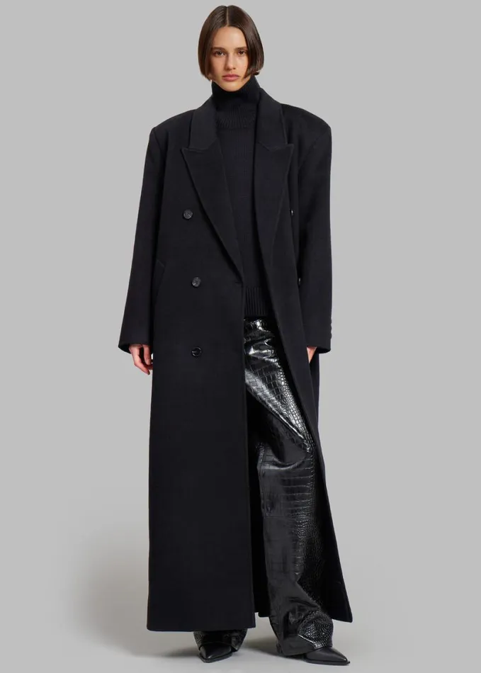 Clothing Women The Frankie Shop Gaia Double Breasted Coat 8211 Black