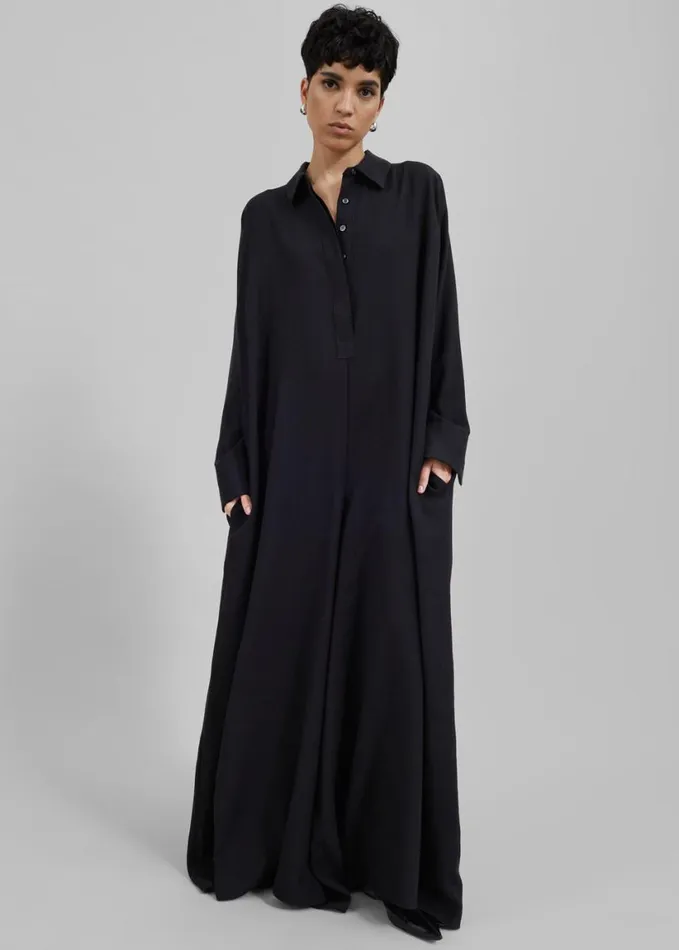 Clothing Women The Frankie Shop Gatsby Oversized Jumpsuit 8211 Black
