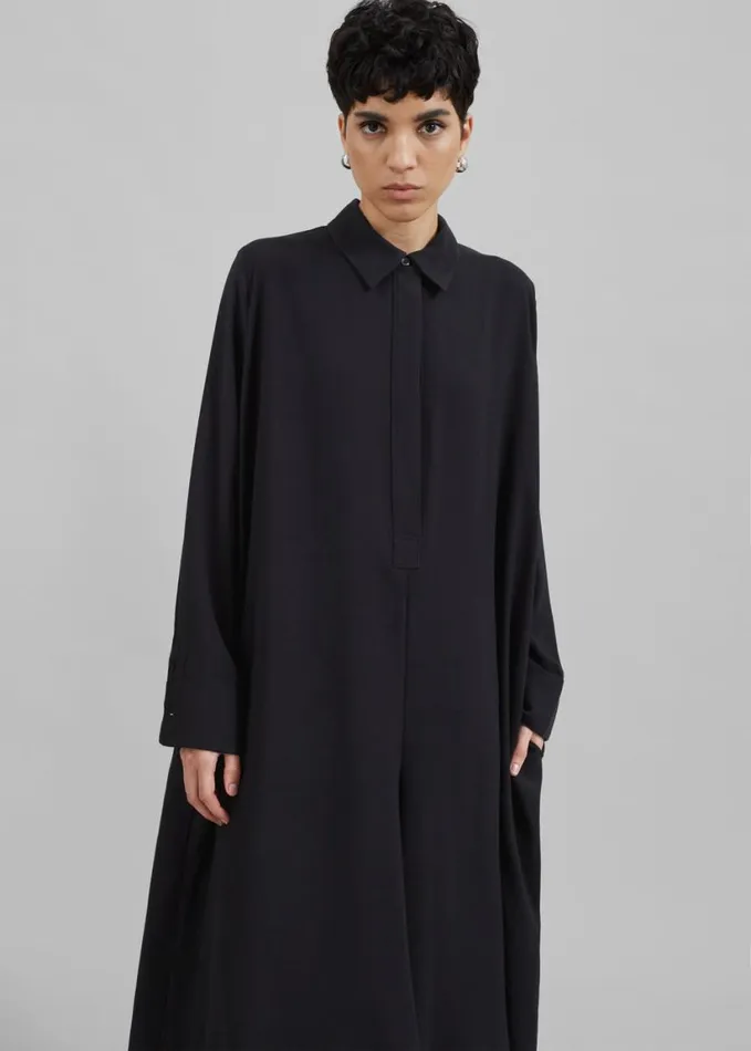 Clothing Women The Frankie Shop Gatsby Oversized Jumpsuit 8211 Black