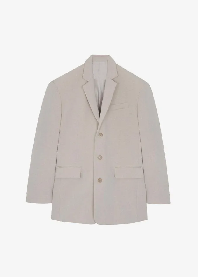 Clothing Women The Frankie Shop Gelso Oversized Blazer 8211 Light Taupe Melange